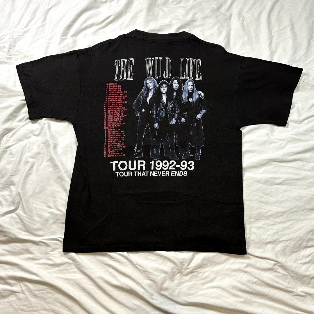 1992 Slaughter "The Wild Life" Tour Band Tee