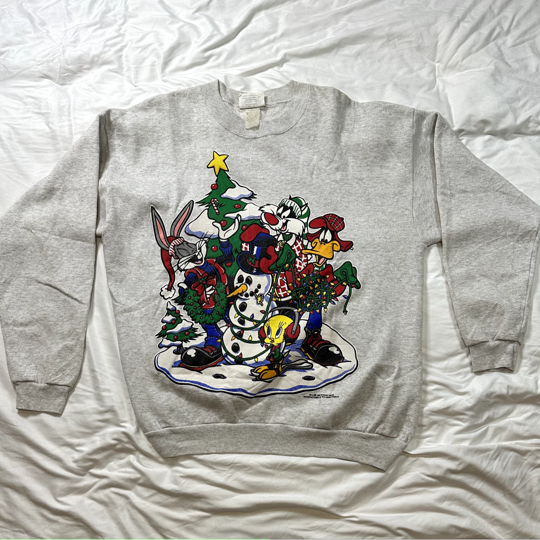 1995 Christmas Looney Tunes Crewneck